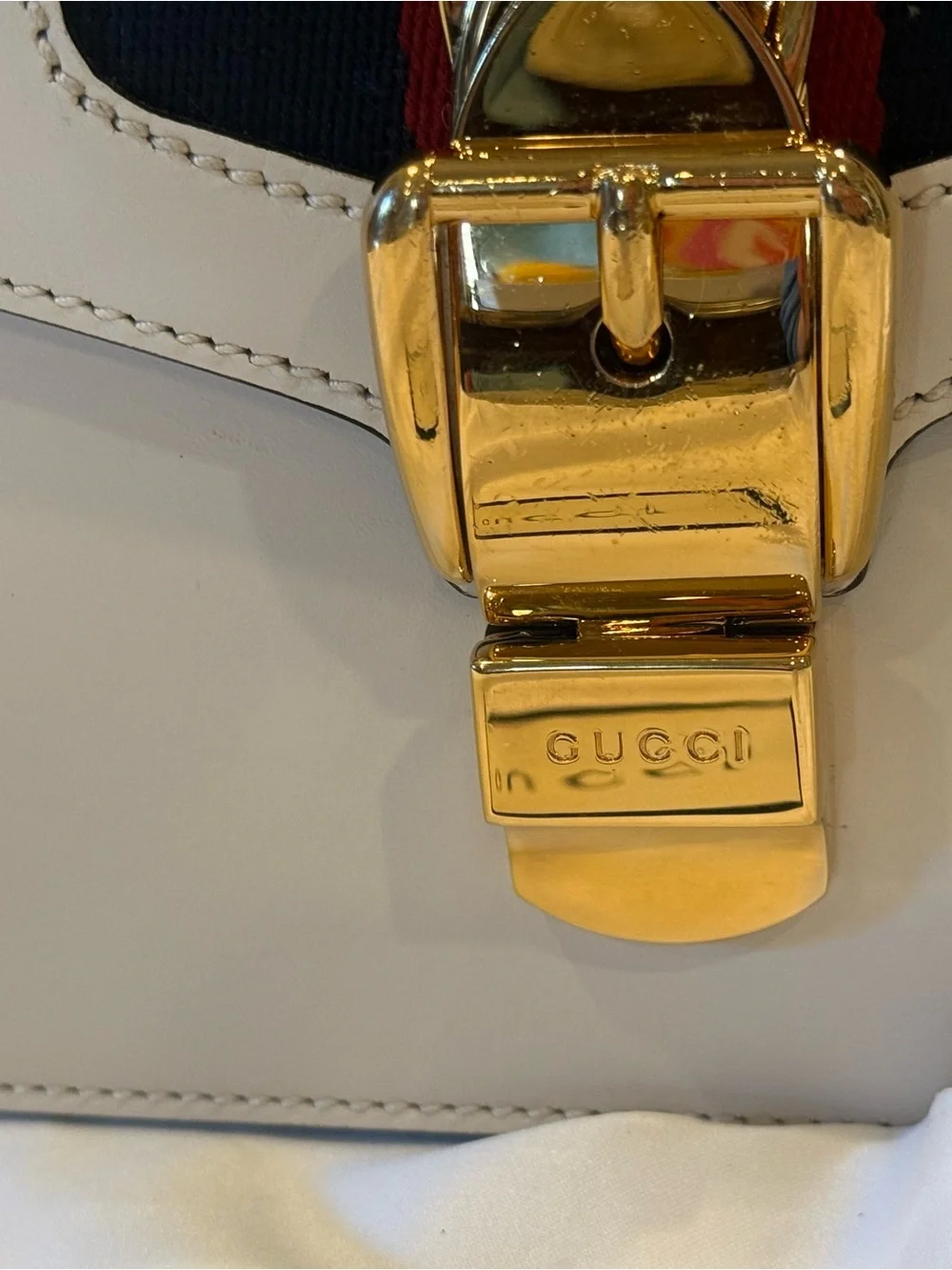 Gucci white leather